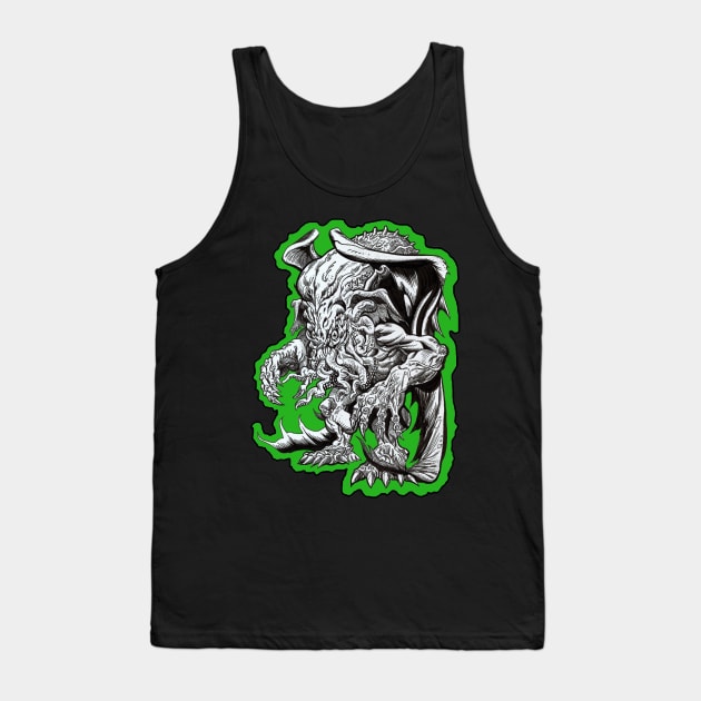 Green Cthulhu Tank Top by rsacchetto